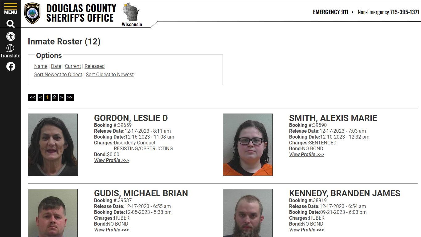 Inmate Roster - Released Inmates Booking Date Descending - Douglas ...